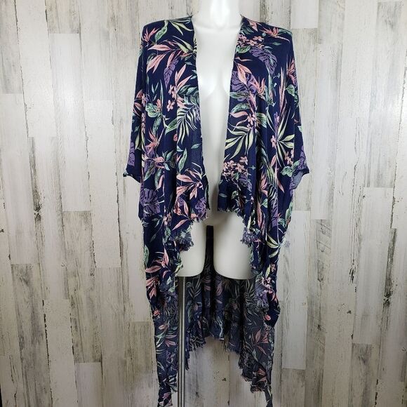 Umgee Tropical Print Kimono Sz XL/1X - Picture 2 of 9